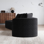 Modern Upholstered Oversized Sectional Sofa, 112-Inch Chenille 4-Seater Extra Deep & Wide Seat Curved Cloud Couch with 4 Throw Pillows, Free Combination Sofa Couch for Living Room,Bedroom