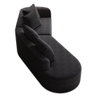 Modern Upholstered Oversized Sectional Sofa, 112-Inch Chenille 4-Seater Extra Deep & Wide Seat Curved Cloud Couch with 4 Throw Pillows, Free Combination Sofa Couch for Living Room,Bedroom