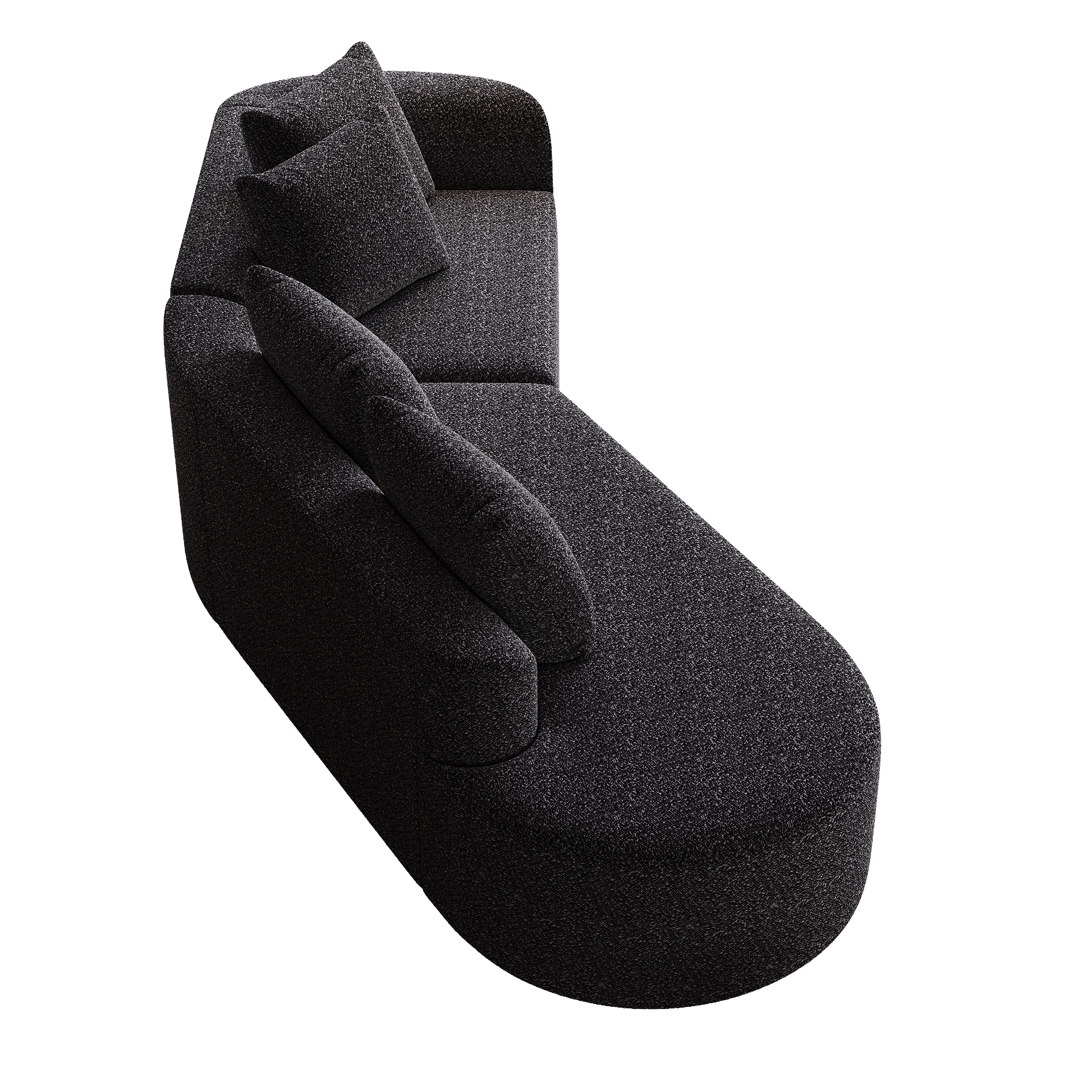 Modern Upholstered Oversized Sectional Sofa, 112-Inch Chenille 4-Seater Extra Deep & Wide Seat Curved Cloud Couch with 4 Throw Pillows, Free Combination Sofa Couch for Living Room,Bedroom