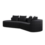 Modern Upholstered Oversized Sectional Sofa, 112-Inch Chenille 4-Seater Extra Deep & Wide Seat Curved Cloud Couch with 4 Throw Pillows, Free Combination Sofa Couch for Living Room,Bedroom