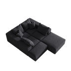 Modern Upholstered Sectional Boneless Couch Set,Modular 132' L Shaped Sectional Living Room Sofa Set With 6 Pillows,Free Combination Sofa Couch for Living Room,Bedroom
