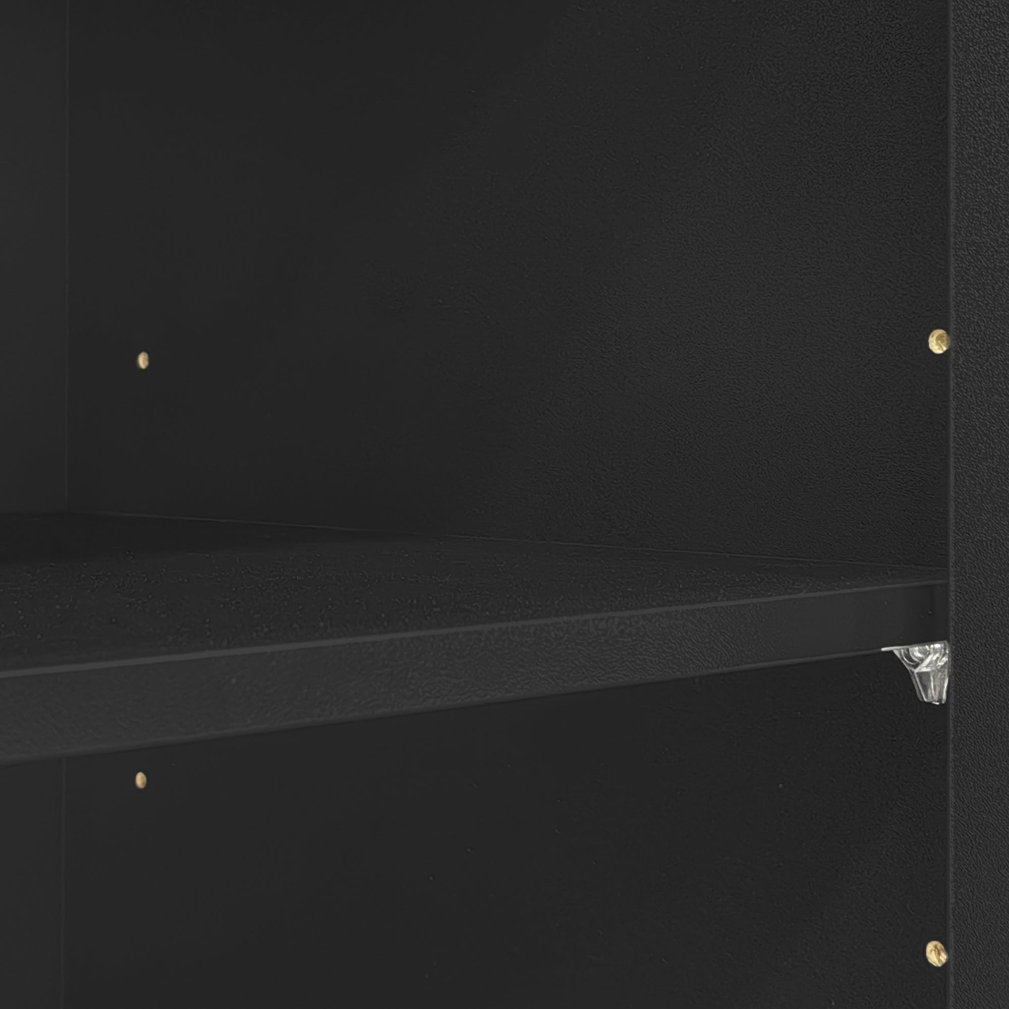 4-Piece Modern Entertainment Center Wall Unit with Bookshelves, All-in-1 Large TV Stand with Tempered Glass Door for TVs Up to 80', 92inch Media Console with Adjustable Shelves for Living Room, Black