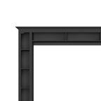 4-Piece Modern Entertainment Center Wall Unit with Bookshelves, All-in-1 Large TV Stand with Tempered Glass Door for TVs Up to 80', 92inch Media Console with Adjustable Shelves for Living Room, Black