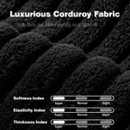 108' Cloud Sectional Couch with L-Shape Chaise, Left-right interchangeable,Modern Modular Sofa with Deep Seat, Upholstered Couches for Living Room Bedroom,No Assembly Required, Soft Plush Corduroy Fab