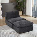 Liyasi Full Compression sofa chair with swivel add Ottoman