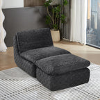 Liyasi Full Compression sofa chair with swivel add Ottoman