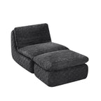 Liyasi Full Compression sofa chair with swivel add Ottoman