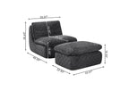Liyasi Full Compression sofa chair with swivel add Ottoman