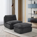 Liyasi Full Compression sofa chair with swivel add Ottoman