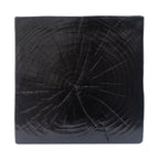 Black Distressed Finish Wood-Look MGO End Table, 33.75 Inch.