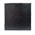 Black Distressed Finish Wood-Look MGO End Table, 33.75 Inch.