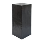 Black Distressed Finish Wood-Look MGO End Table, 33.75 Inch.
