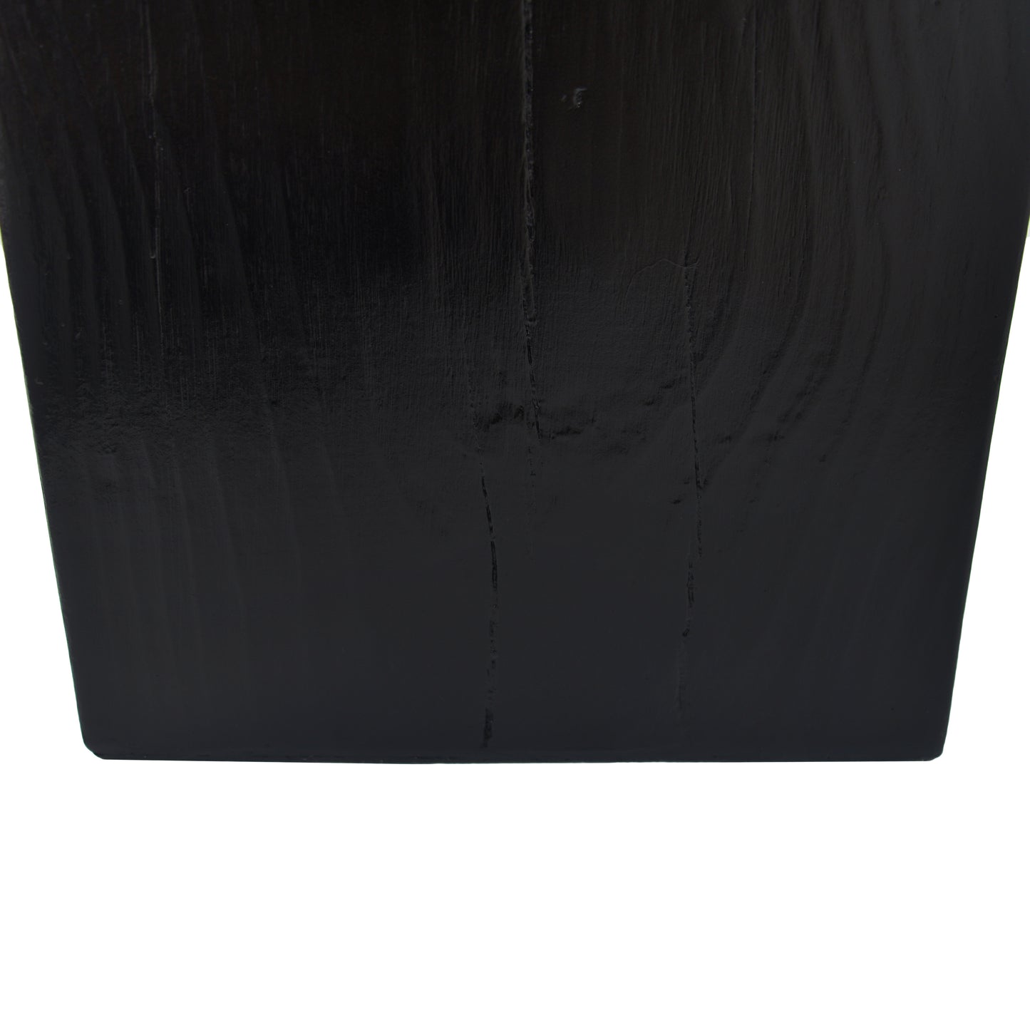 Wood-Look Square-Column MGO End Table, H33.75',Wood-Like Distressed Finish, Mix with Different Heights, Indoor Outdoor Use,Black Color