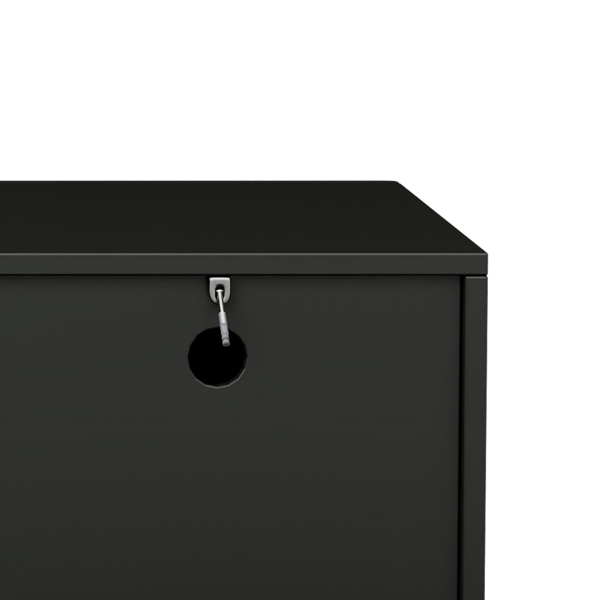 Stylish Thick Wavy Door TV Cabinet with Adjustable Shelves, Cream Style TV Stand with 4 Cabinets for TVs Up to 75', Solid Media Console with Cylindrical Legs and Cable Holes for Living Room, Black