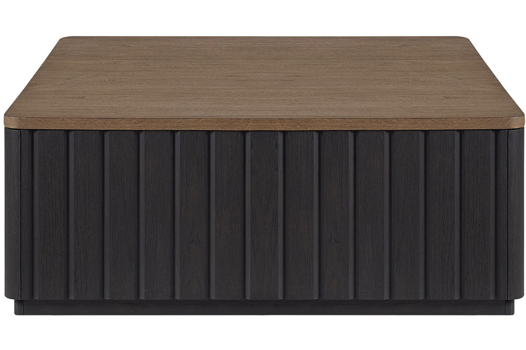 Channel Cocktail Table W/ Casters