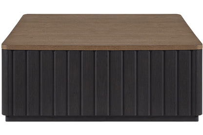 Channel Cocktail Table W/ Casters