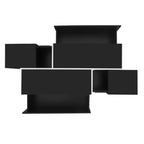 U-Can 47.2''-72.7'' Extendable Coffee Table, Multi-Functional Coffee Table with High-Gloss Finish, Coffee Table with 2 Hidden Storage Space and 2 Drawers for Living Room