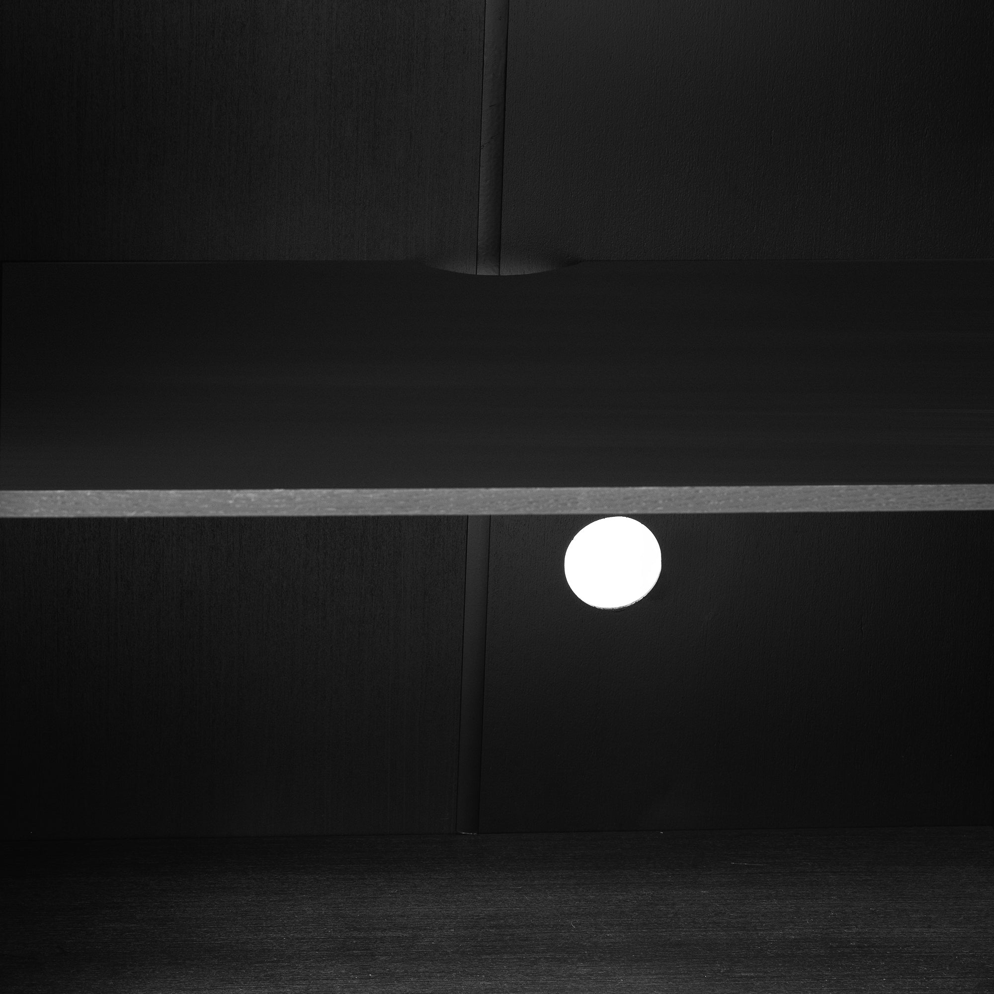 TREXM Farmhouse Sideboard Cabinet with Storage, Wood Buffet Cabinet with Glass Doors and Adjustable Shelves for Kitchen, Dining Room and Living Room (Black)