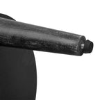 TREXM Farmhouse Sideboard Cabinet with Storage, Wood Buffet Cabinet with Glass Doors and Adjustable Shelves for Kitchen, Dining Room and Living Room (Black)