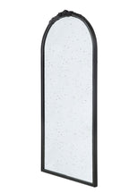 30" x 65" Hand Carved Rose Antique Mirror Frame, Large Arch Mirror Wall Decor for Living Room, Bathroom, Entryway(Black) - Groovy Boardz