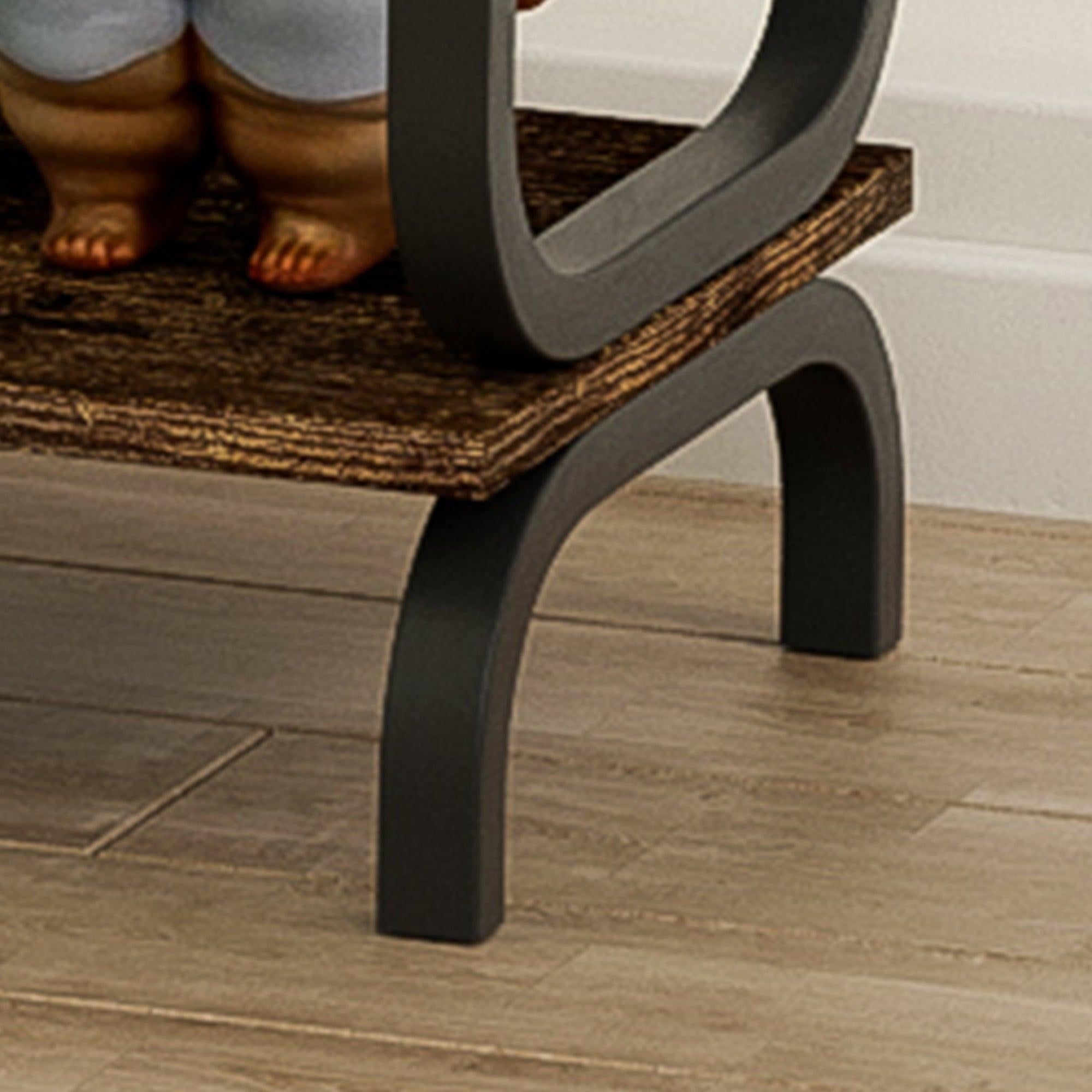 Black Industrial 5-Tier Wood And Metal Bookshelf.