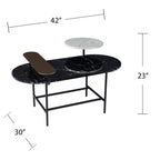 Arcklid Faux Marble Cocktail Table w/ Storage