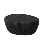 Black Marble Top goose eggs Shape Leather Coffee modern Sofa Table for Living Room furniture Coffee Table