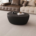 Black Marble Top goose eggs Shape Leather Coffee modern Sofa Table for Living Room furniture Coffee Table