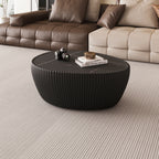 Black Marble Top goose eggs Shape Leather Coffee modern Sofa Table for Living Room furniture Coffee Table