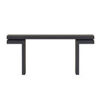 66' Extra Wide Real Wood Veneered Console Table, Minimalist Sofa Table Behind Couch for Entryway, Hallway, Living Room, Home Office, Black