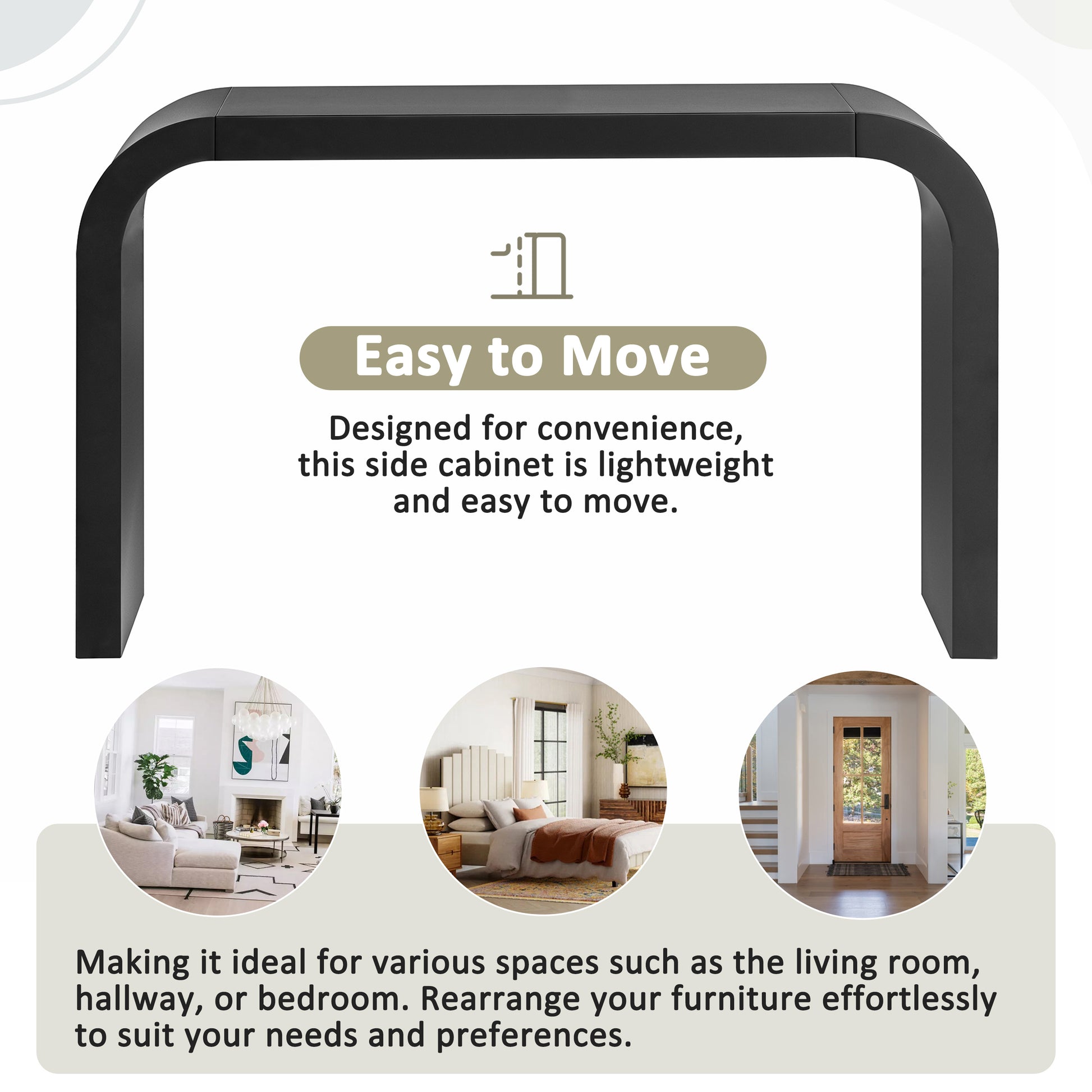 Mirod Modern Minimalist Console Table,Elegant and Versatile Design,Perfect for Living Room, Hallway, and Bedroom,Sturdy and Stable Frame