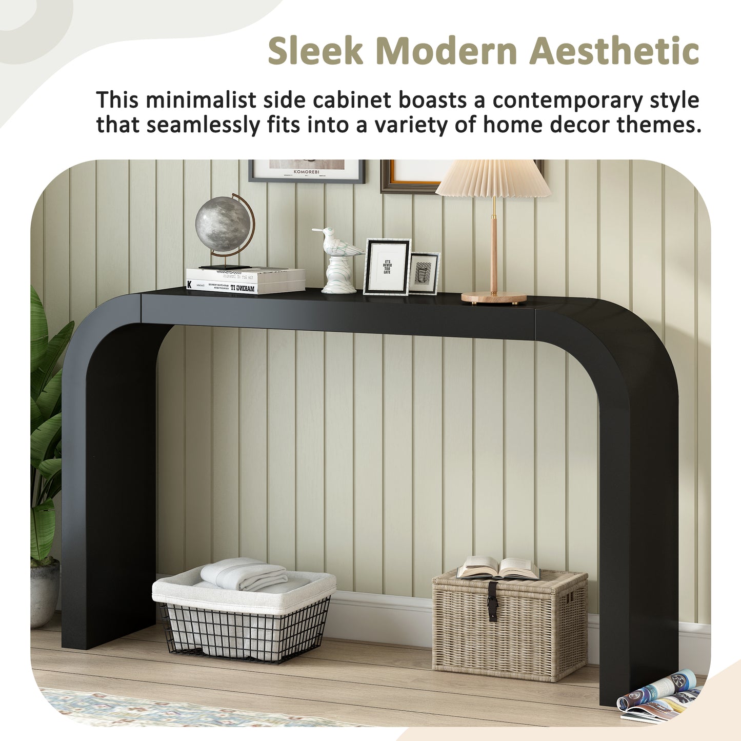 Mirod Modern Minimalist Console Table,Elegant and Versatile Design,Perfect for Living Room, Hallway, and Bedroom,Sturdy and Stable Frame