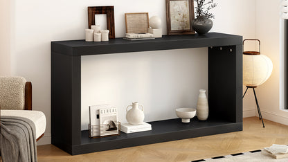 U_STYLE Modern Minimalist Entrance Table, Square Shaped Fashion Design, Easy to Assemble, Suitable for Entrance, Corridor, Living Room, Foyer