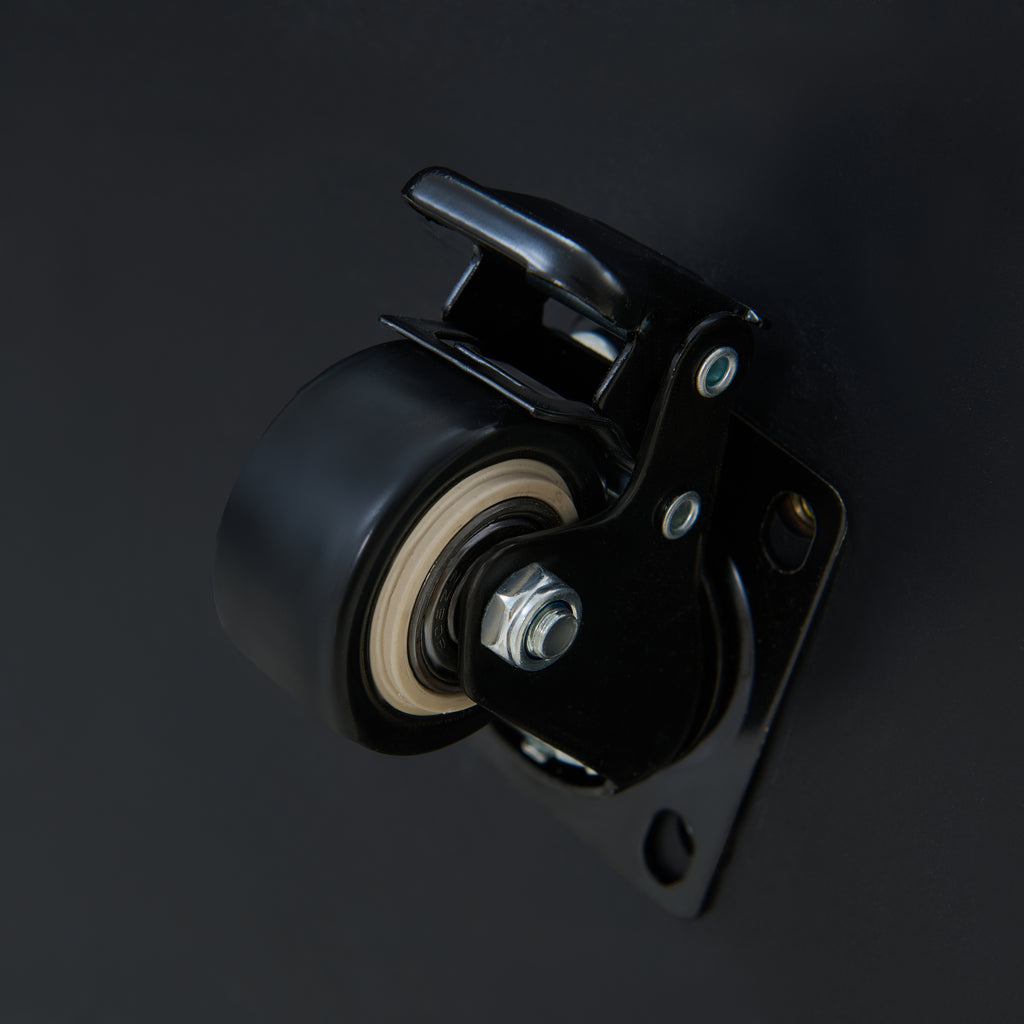 Modern Round Movable Coffee Table with Casters, 2 Drawers, Marble Pattern Sintered Stone Top, Black, 29.5' Coffee Table