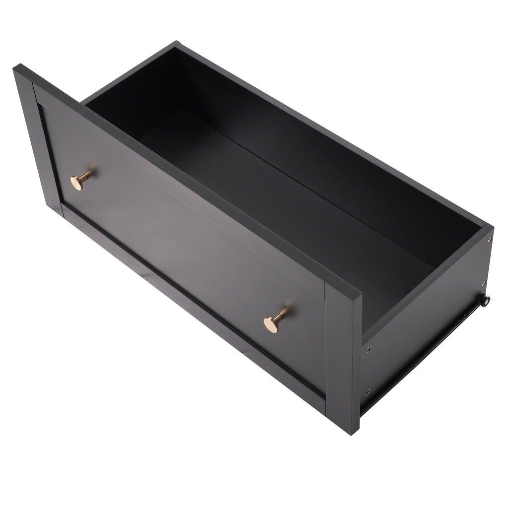 70.1' Modern High Freestanding Tall Bathroom Cabinet with 2 Adjustable Shelves, 3 Drawers, Soft Close Glass Doors – Ideal for Bathroom, Living Room, Kitchen Storage