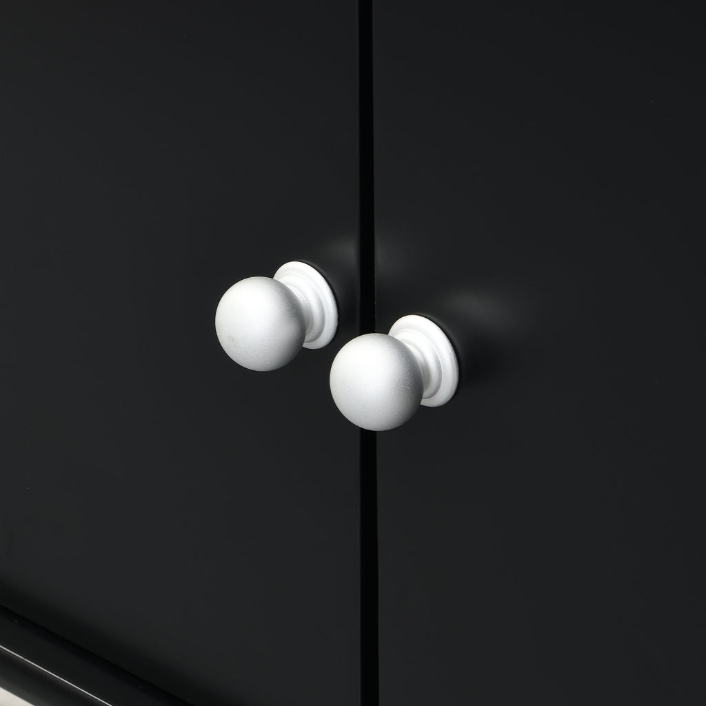 U-Can Modern Rectangle Coffee Table with Four Drawers, Two Side Hidden Storage Compartments, 47.2' Wood Coffee Table with Metal Handles and Four Solid Wood Legs for Living Room