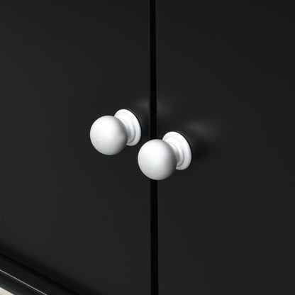 U-Can Modern Rectangle Coffee Table with Four Drawers, Two Side Hidden Storage Compartments, 47.2' Wood Coffee Table with Metal Handles and Four Solid Wood Legs for Living Room