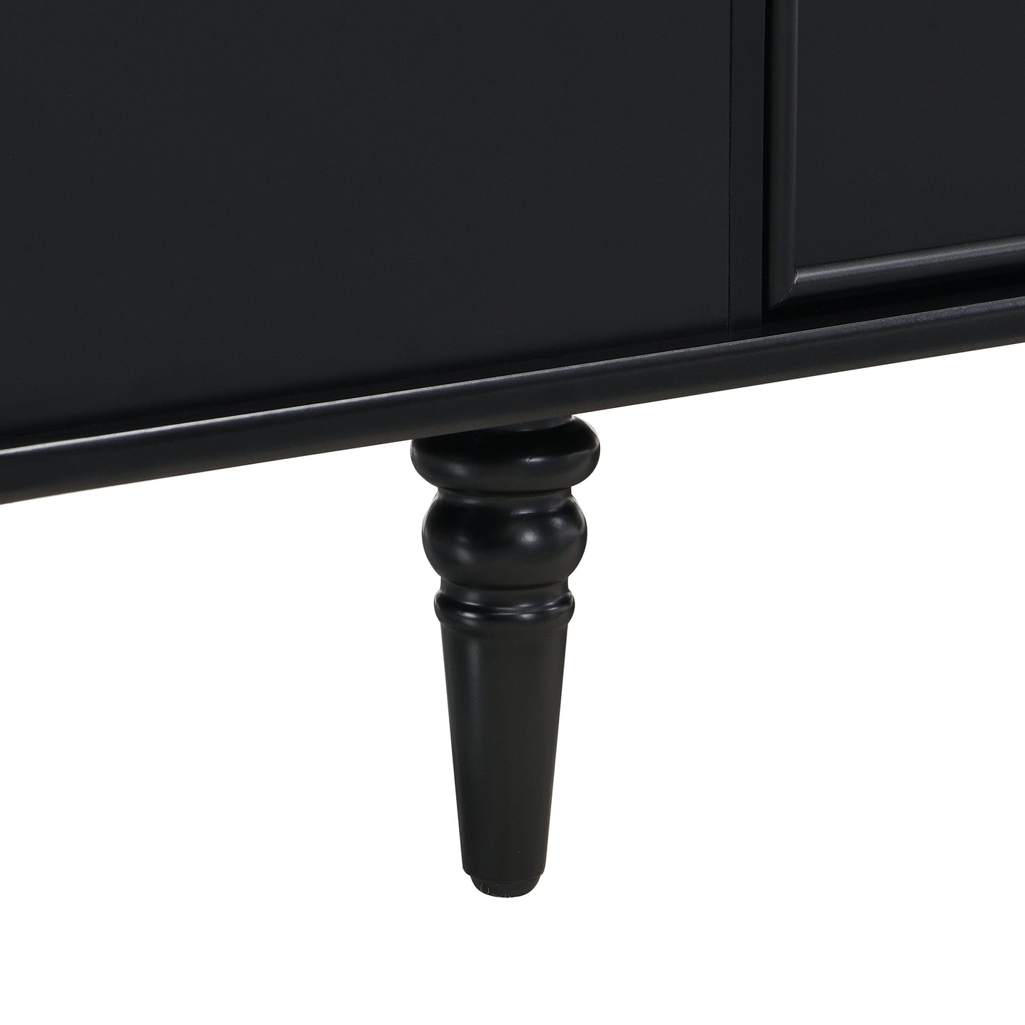 U-Can Modern Rectangle Coffee Table with Four Drawers, Two Side Hidden Storage Compartments, 47.2' Wood Coffee Table with Metal Handles and Four Solid Wood Legs for Living Room