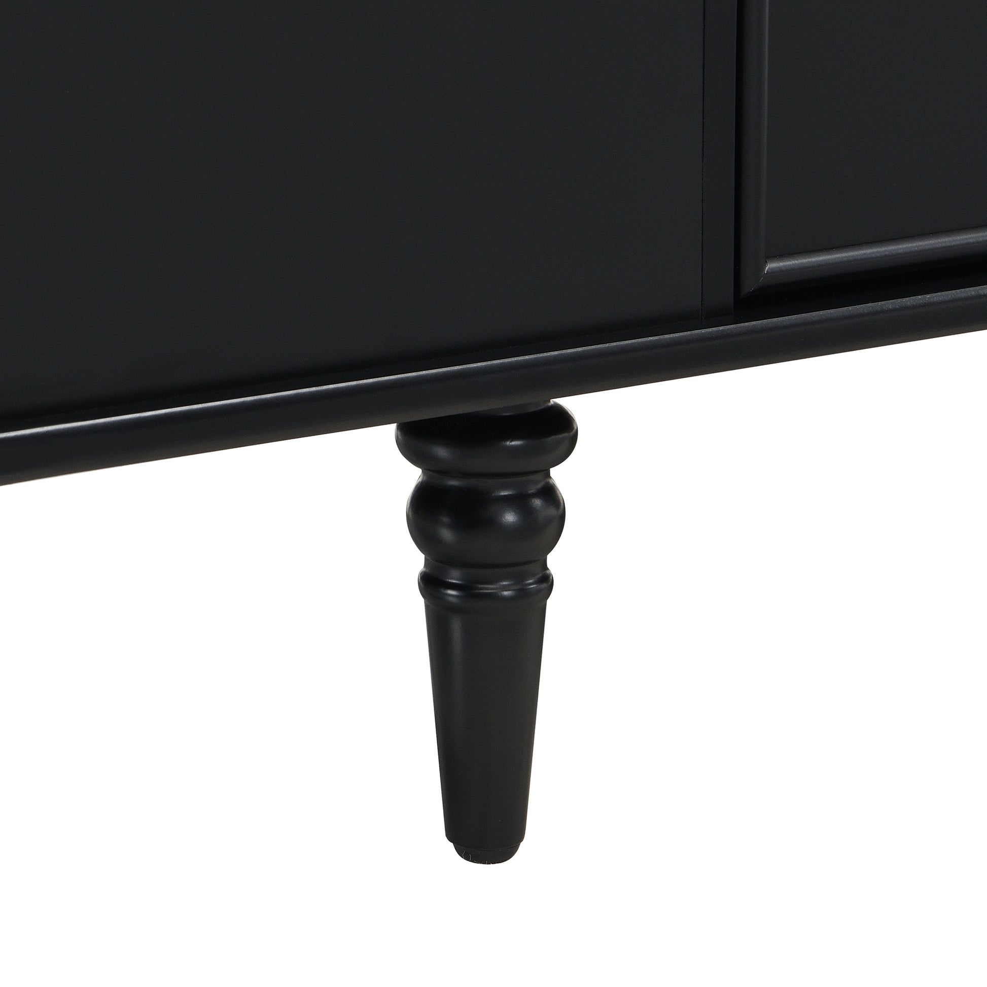 U-Can Modern Rectangle Coffee Table with Four Drawers, Two Side Hidden Storage Compartments, 47.2' Wood Coffee Table with Metal Handles and Four Solid Wood Legs for Living Room