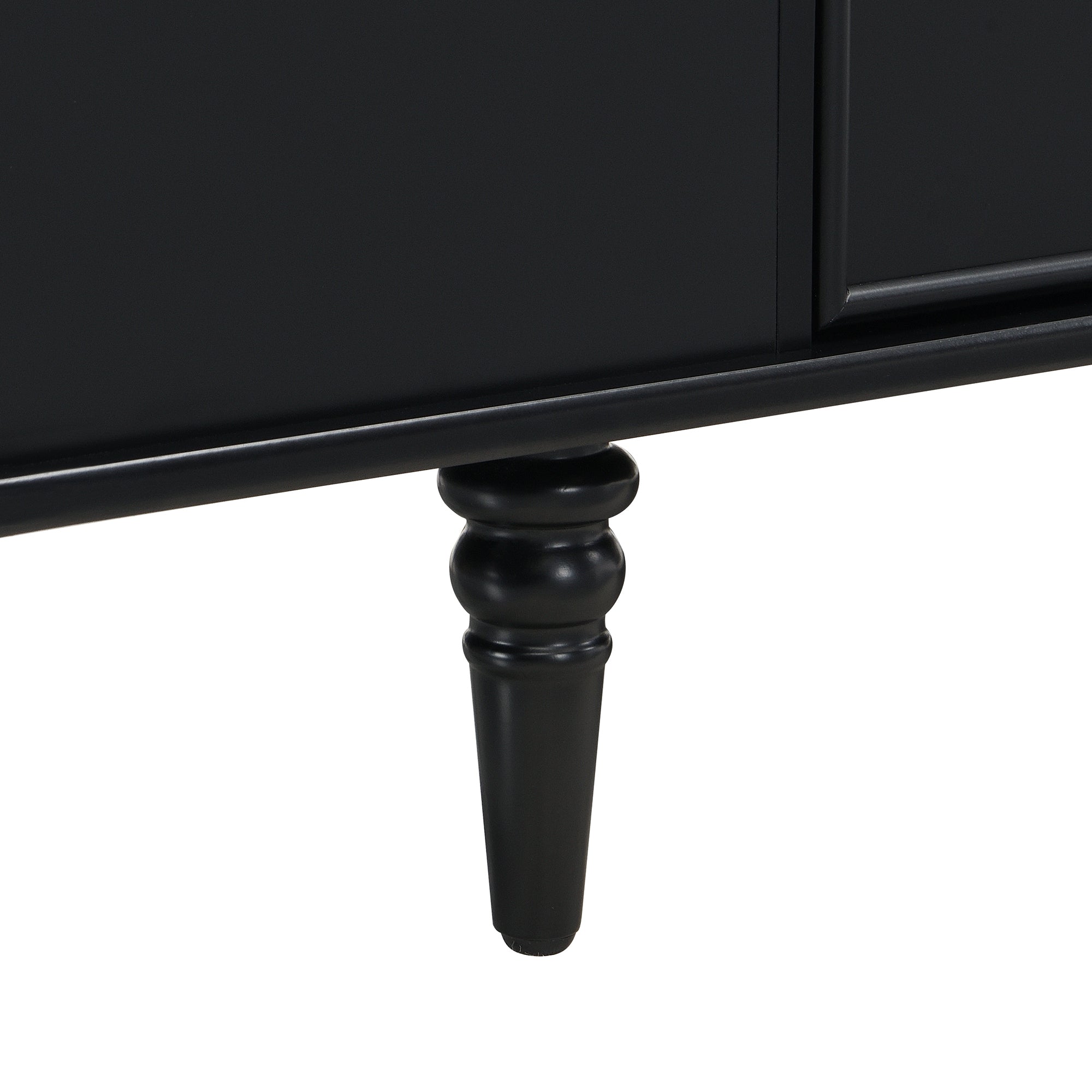 U-Can Modern Rectangle Coffee Table with Four Drawers, Two Side Hidden Storage Compartments, 47.2' Wood Coffee Table with Metal Handles and Four Solid Wood Legs for Living Room