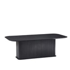 Coffee Table Black Oak Wood Surface and Black Metel Feet