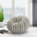 Black Pumpkin Swivel Accent Chair Accent Chair