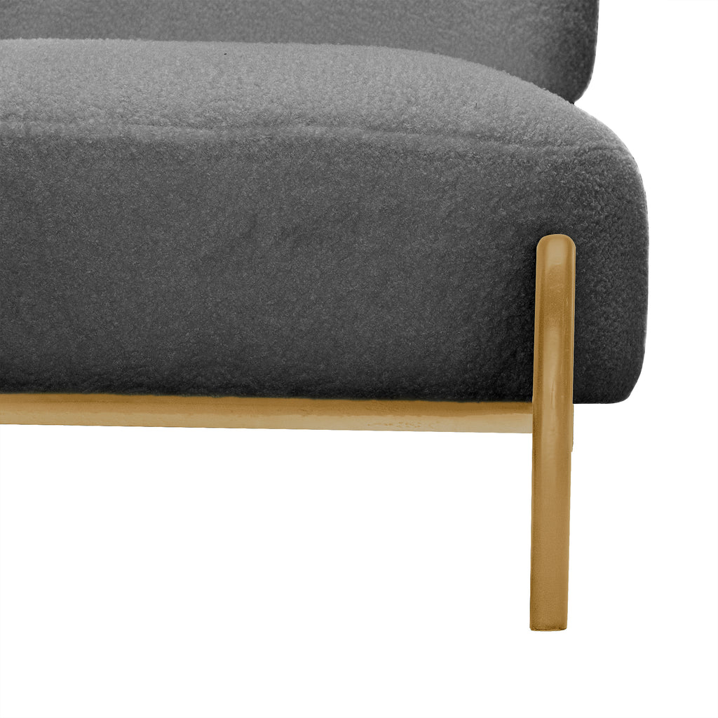 Single sofa chair Living Room Bedroom Lamb fleece Single Chair Retro Solid Wood Lazy Sofa Casual Chair (Black)