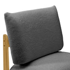 Single sofa chair Living Room Bedroom Lamb fleece Single Chair Retro Solid Wood Lazy Sofa Casual Chair (Black)
