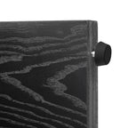 TREXM Buffet Cabinet with Storage, Wood Sideboard Cabinet with Curvy Edge, 4 Doors Retro Credenza Storage Cabinet with Adjustable Shelves for Living Room, Kitchen (Black)