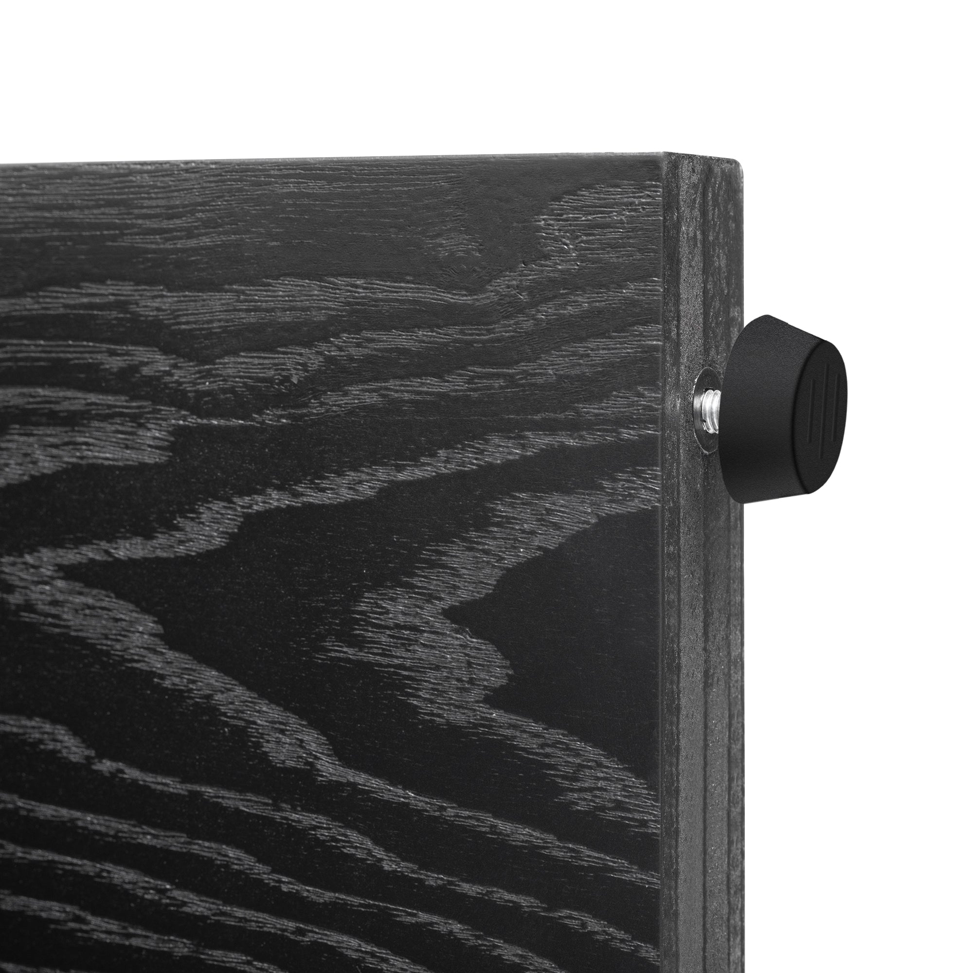 TREXM Buffet Cabinet with Storage, Wood Sideboard Cabinet with Curvy Edge, 4 Doors Retro Credenza Storage Cabinet with Adjustable Shelves for Living Room, Kitchen (Black)