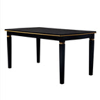 6-Piece Kitchen Dining Table Set, 60' Rectangular Table and 4 High-Back Tufted Chairs & 1 Bench for Dining Room and Kitchen (Black) (OLD SKU: N752S000080) Dining Table Set