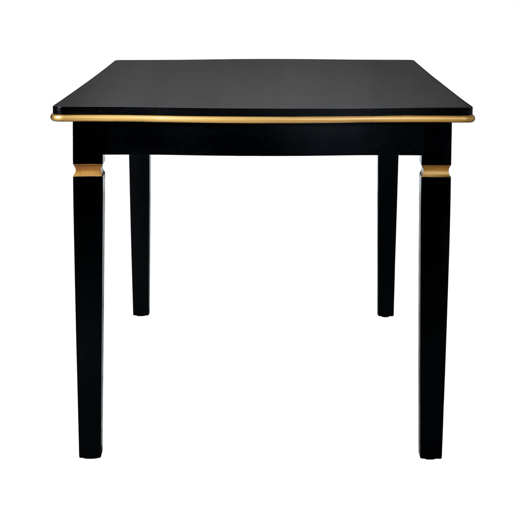 6-Piece Kitchen Dining Table Set, 60' Rectangular Table and 4 High-Back Tufted Chairs & 1 Bench for Dining Room and Kitchen (Black) (OLD SKU: N752S000080) Dining Table Set