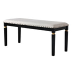 6-Piece Kitchen Dining Table Set, 60' Rectangular Table and 4 High-Back Tufted Chairs & 1 Bench for Dining Room and Kitchen (Black) (OLD SKU: N752S000080) Dining Table Set