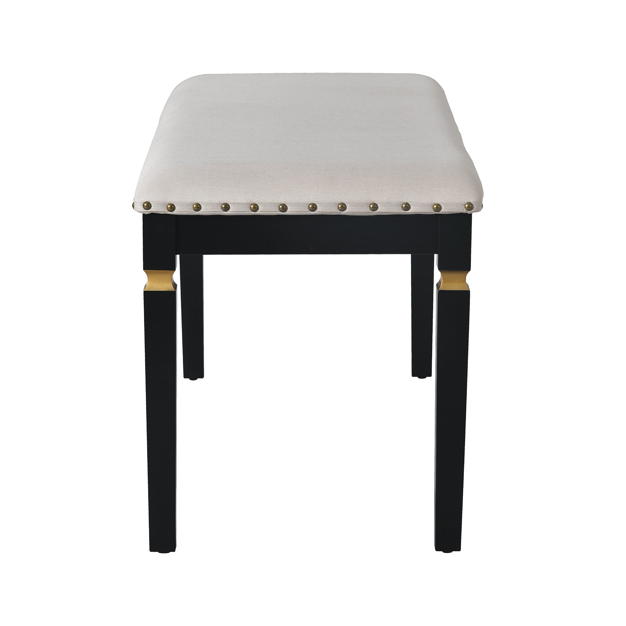 6-Piece Kitchen Dining Table Set, 60' Rectangular Table and 4 High-Back Tufted Chairs & 1 Bench for Dining Room and Kitchen (Black) (OLD SKU: N752S000080) Dining Table Set